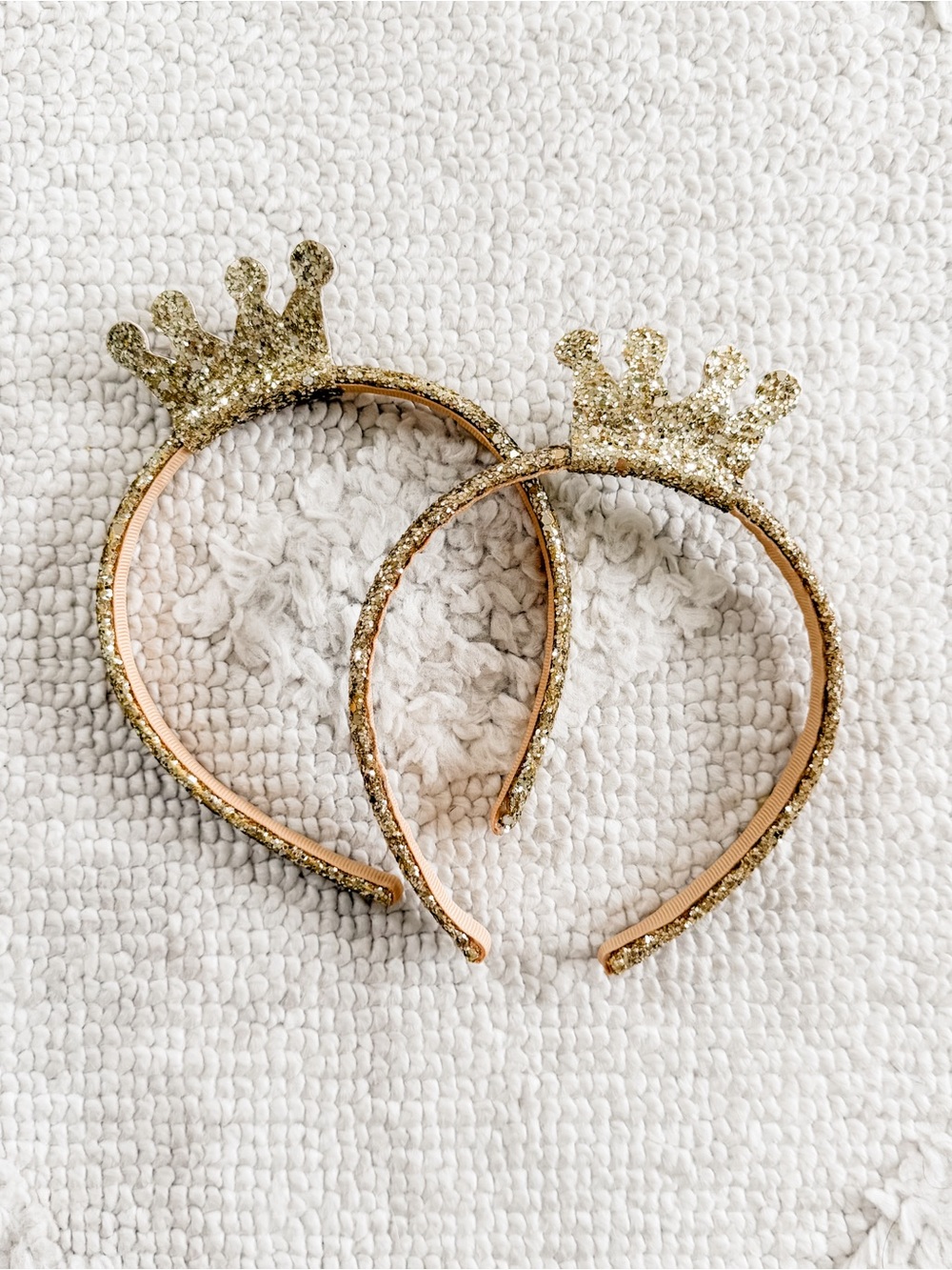 Gold Glitter Crown Headband for Kids